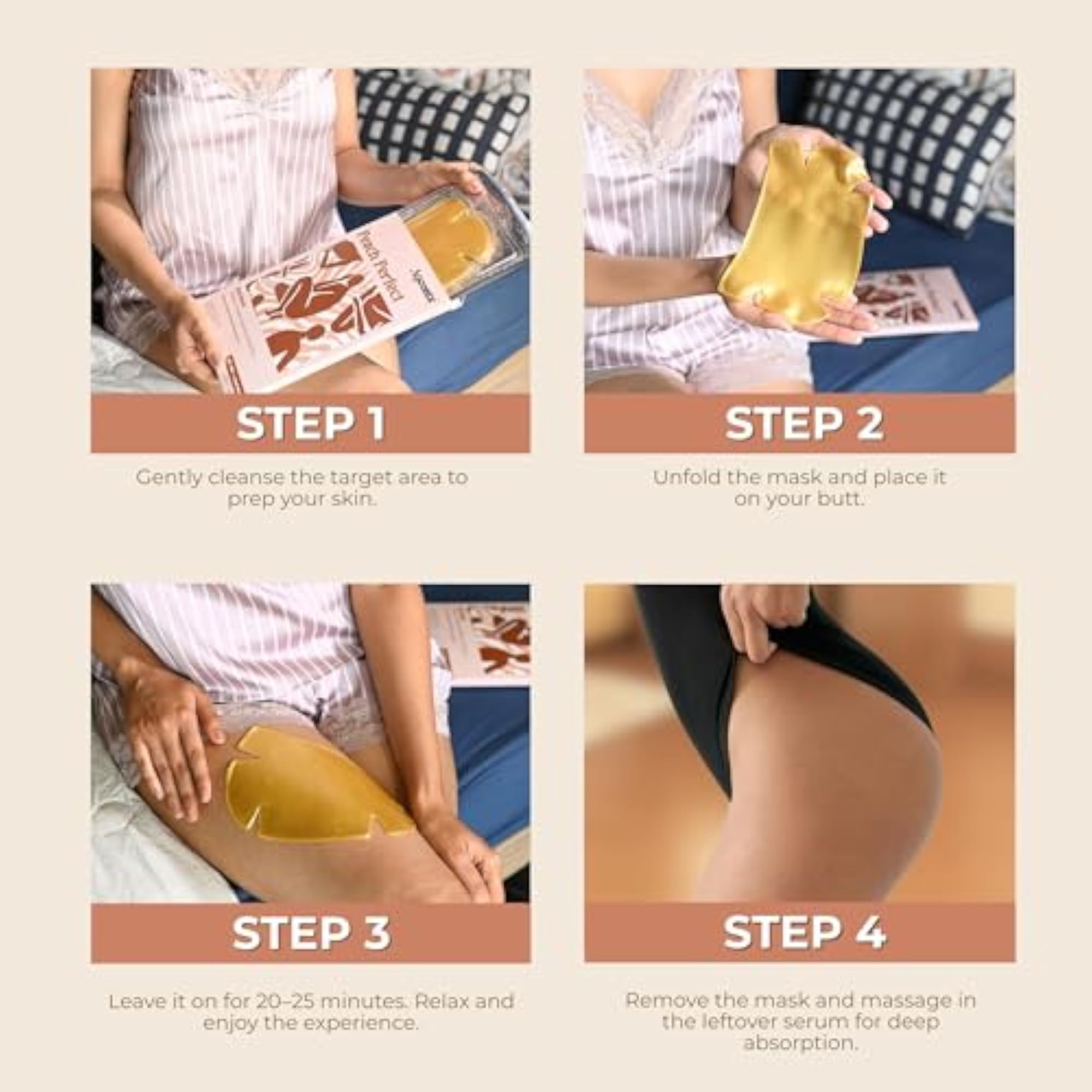 Peach Perfect Hydrating Butt Sheet Mask for Men and Women